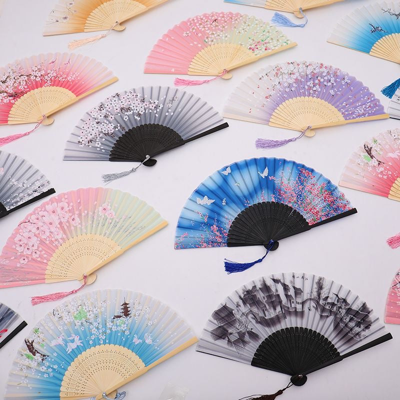 1053 ventilatore di bambù Fan Bamboo fantasia mista