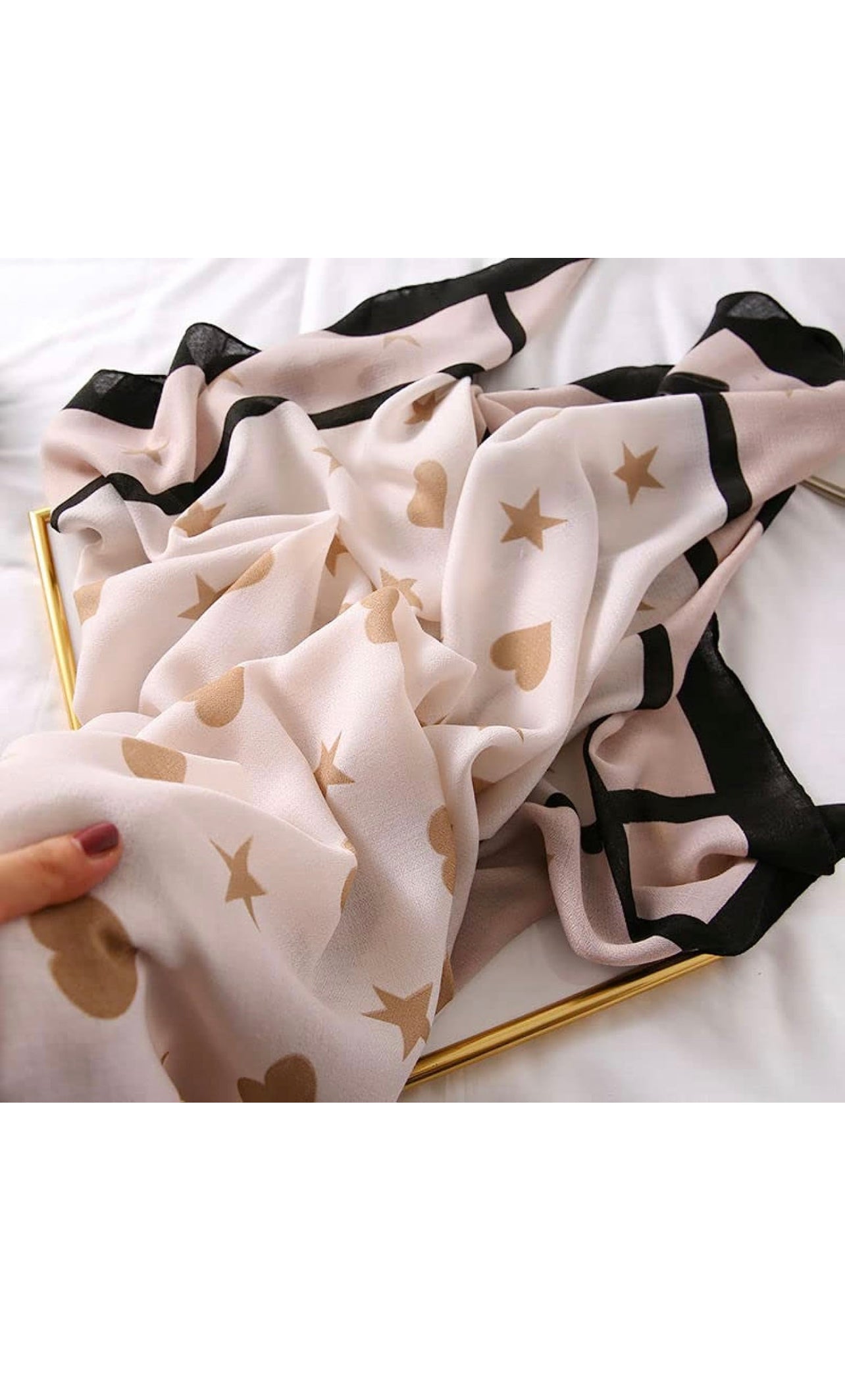 225 DELLIS MODA Sciarpa Primavera Donna Ragazze Sciarpa Di Cotone Morbido e Sottile Sciarpa Colori Misti Modello Geometrico Lettera Scialle Stole Caldo Moda